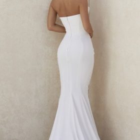Esmee Ivory Draped Strapless Bridal Gown - Limited Edition - Image 15