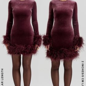 Lavinia Mulberry Velvet Mini Dress - Image 12