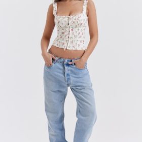 Chicca Rose Print Floral Top - Image 7