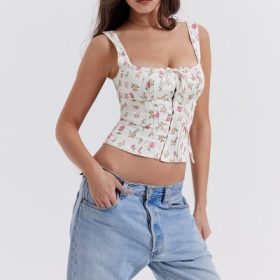 Chicca Rose Print Floral Top - Image 10