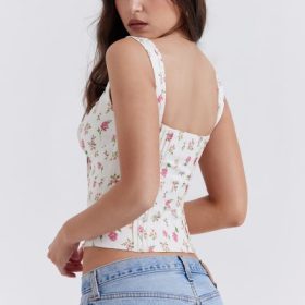 Chicca Rose Print Floral Top - Image 13
