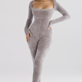 Isis Mink Heavy Chenille Loungewear Jumpsuit - Image 5