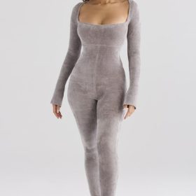 Isis Mink Heavy Chenille Loungewear Jumpsuit - Image 8
