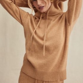 Jionni Camel Cashmere Blend Hoodie - Image 5