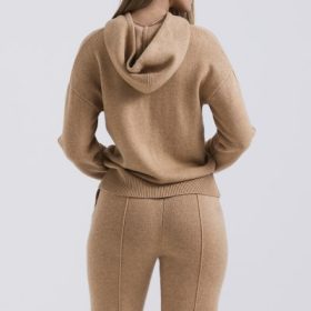 Jionni Camel Cashmere Blend Hoodie - Image 8