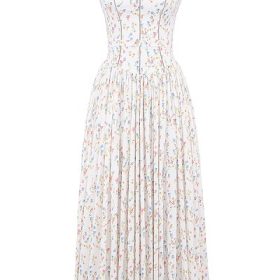 Ysabella White Posy Print Cotton Maxi Sundress - Image 2