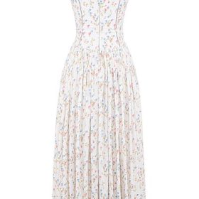 Ysabella White Posy Print Cotton Maxi Sundress - Image 4