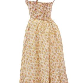 Kelly Royal Rose Print Corset Midi Sundress - Image 3