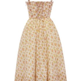 Kelly Royal Rose Print Corset Midi Sundress - Image 4