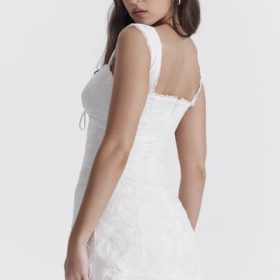 Odessa White Embroidered Mini Dress - Image 13
