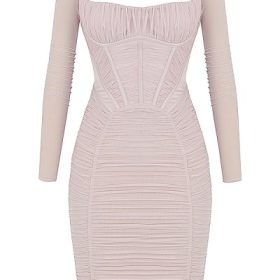 Freyja Crystal Gathered Corset Dress - Image 2