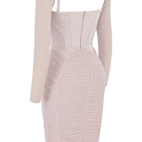 Freyja Crystal Gathered Corset Dress - Image 3