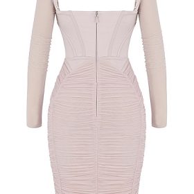 Freyja Crystal Gathered Corset Dress - Image 4