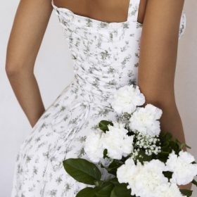 Carmen Garden Print Bustier Sundress