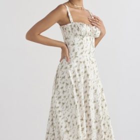 Carmen Garden Print Bustier Sundress - Image 11