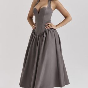 Coquette Smoke Halter Midi Dress - Image 5