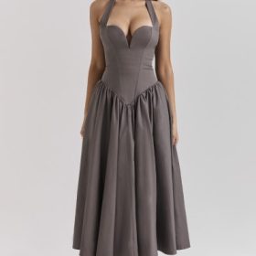 Coquette Smoke Halter Midi Dress - Image 7
