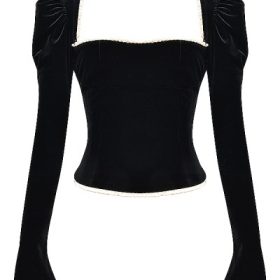 Noa Black Velvet Corset - Image 2