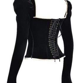 Noa Black Velvet Corset - Image 3