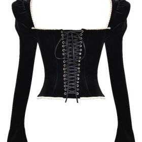 Noa Black Velvet Corset - Image 4