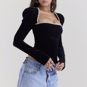 Noa Black Velvet Corset - Image 9