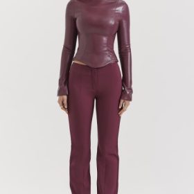 Lillie Wine Trousers - Image 7
