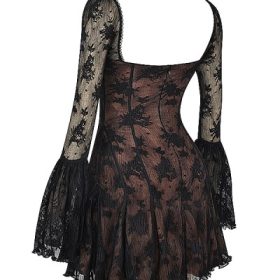 Analissa Black Lace Corset Dress - Image 3