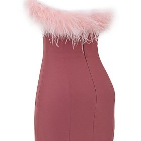 Alexa Warm Pink Mini Dress - Image 3