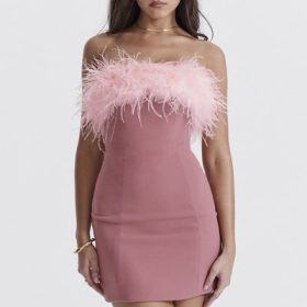 Alexa Warm Pink Mini Dress - Image 5