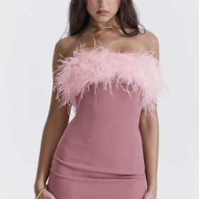 Alexa Warm Pink Mini Dress - Image 9