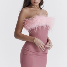 Alexa Warm Pink Mini Dress - Image 13
