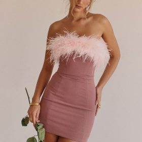Alexa Warm Pink Mini Dress - Image 15