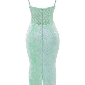 Thala Seafoam Sequin Corset Midi Dress - Image 4