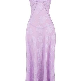 Seren Orchid Floral Lace Back Maxi Dress - Image 2