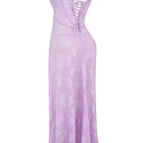 Seren Orchid Floral Lace Back Maxi Dress - Image 3