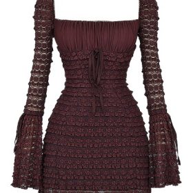 Marisa Espresso Lace Dress - Image 2