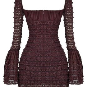 Marisa Espresso Lace Dress - Image 4