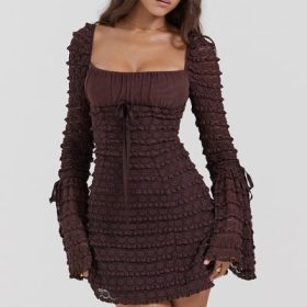 Marisa Espresso Lace Dress - Image 5