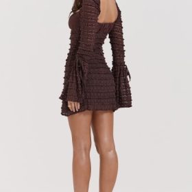 Marisa Espresso Lace Dress - Image 13