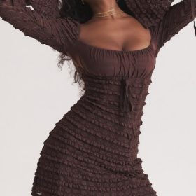 Marisa Espresso Lace Dress - Image 15